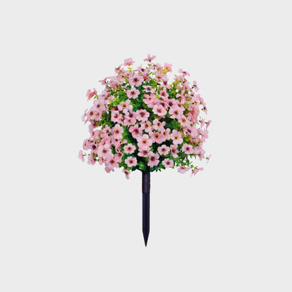 Decoración floral artificial de eucalipto y violeta para insertar en tierra