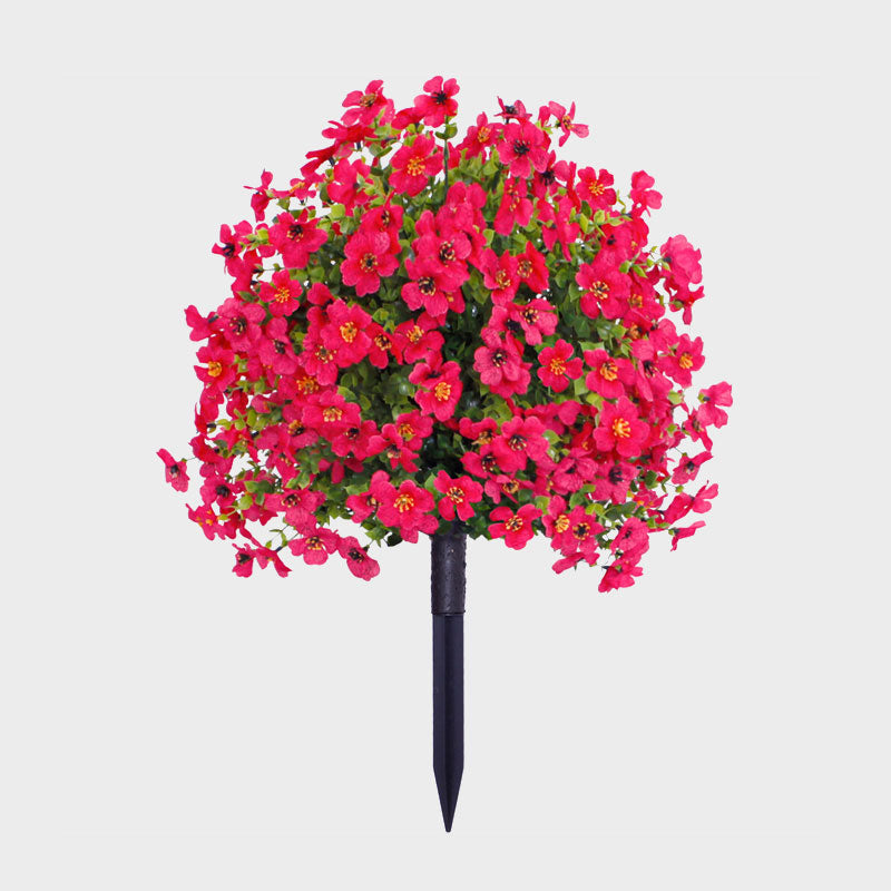 Decoración floral artificial de eucalipto y violeta para insertar en tierra