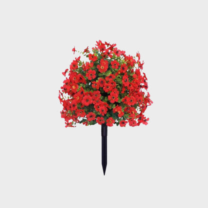 Decoración floral artificial de eucalipto y violeta para insertar en tierra