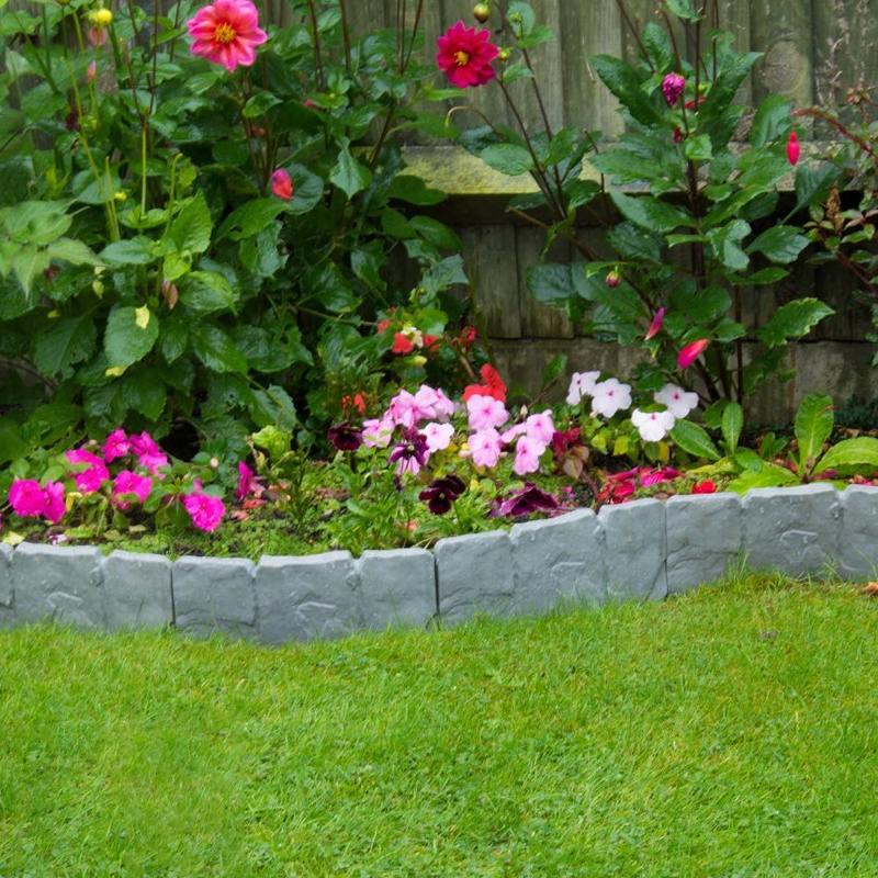 Valla de jardín efecto piedra