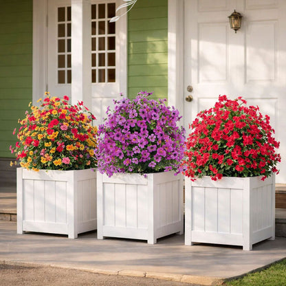 Decoración floral artificial de eucalipto y violeta para insertar en tierra