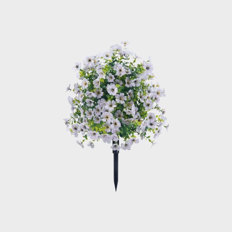 Decoración floral artificial de eucalipto y violeta para insertar en tierra