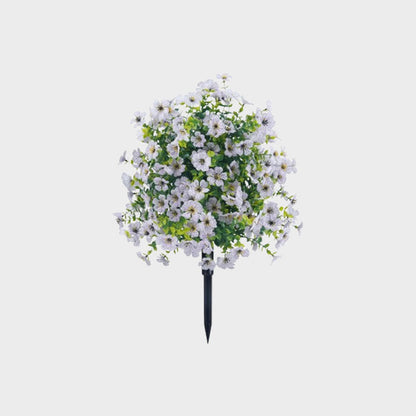 Decoración floral artificial de eucalipto y violeta para insertar en tierra