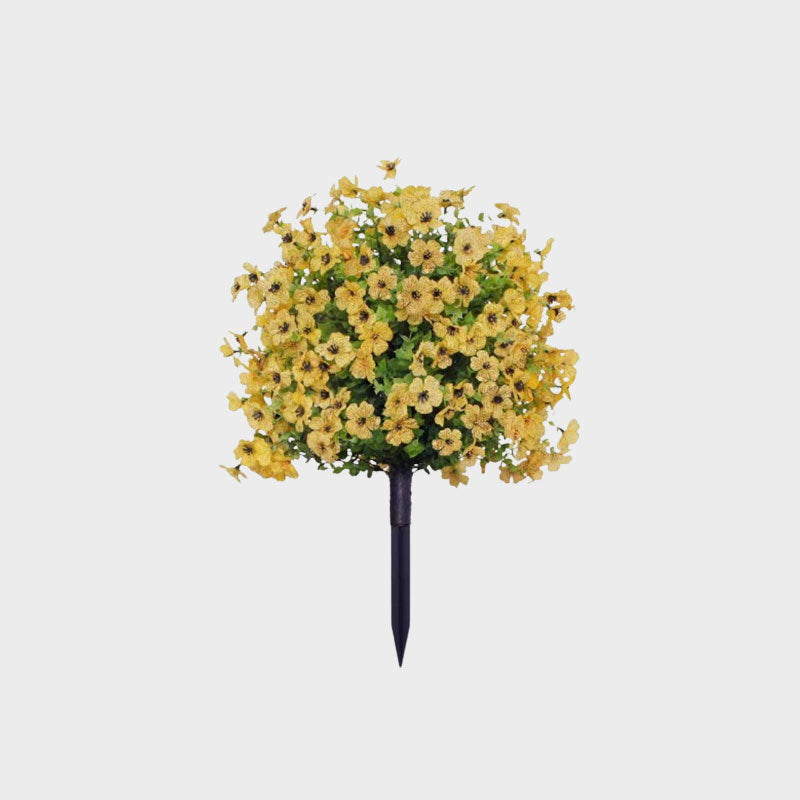 Decoración floral artificial de eucalipto y violeta para insertar en tierra