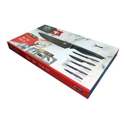 Set de Cuchillos de Cocina Profesionales y Pelador 6 Piezas Antiadherente