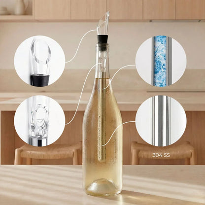 WineLux™ Kit Profesional de Vino 7 en 1 con Enfriador Instantáneo